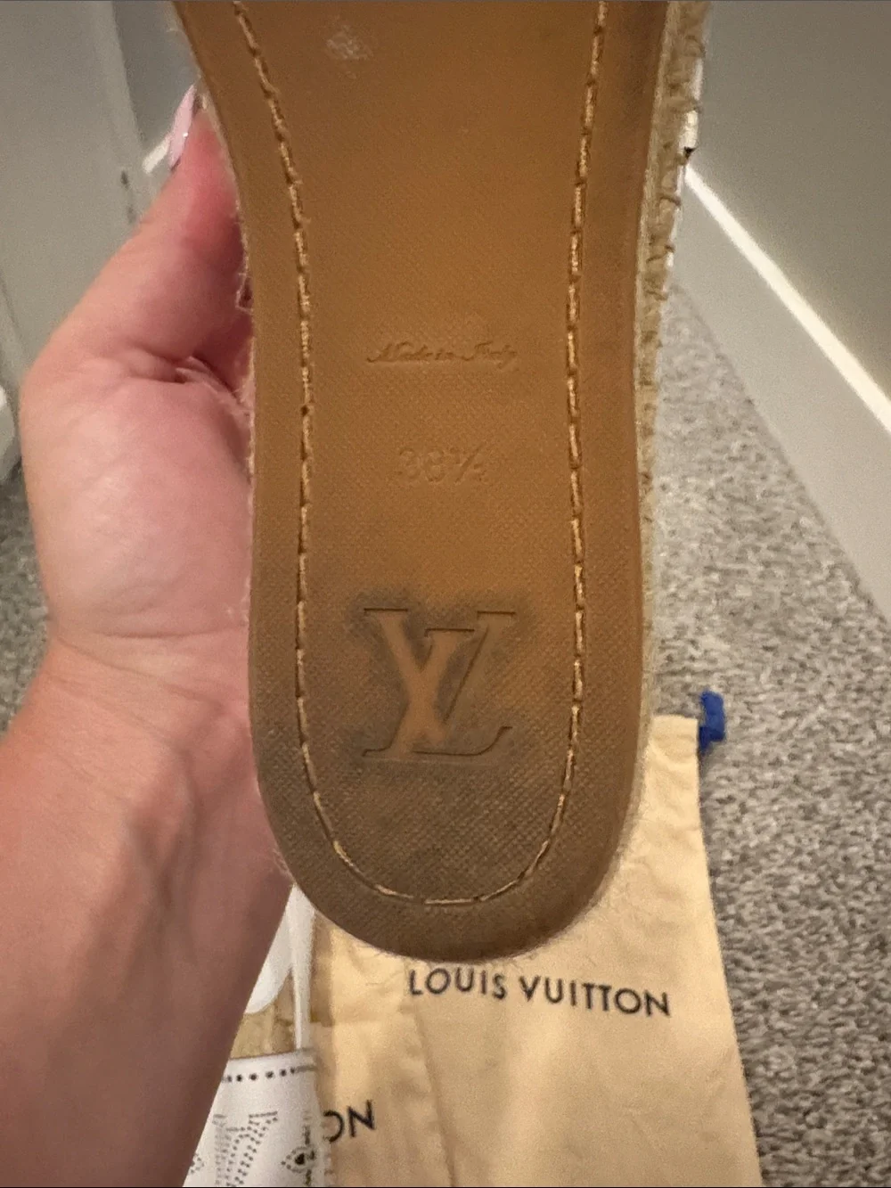 Louis Vuitton White Perforated LV Espadrille Slip-On
